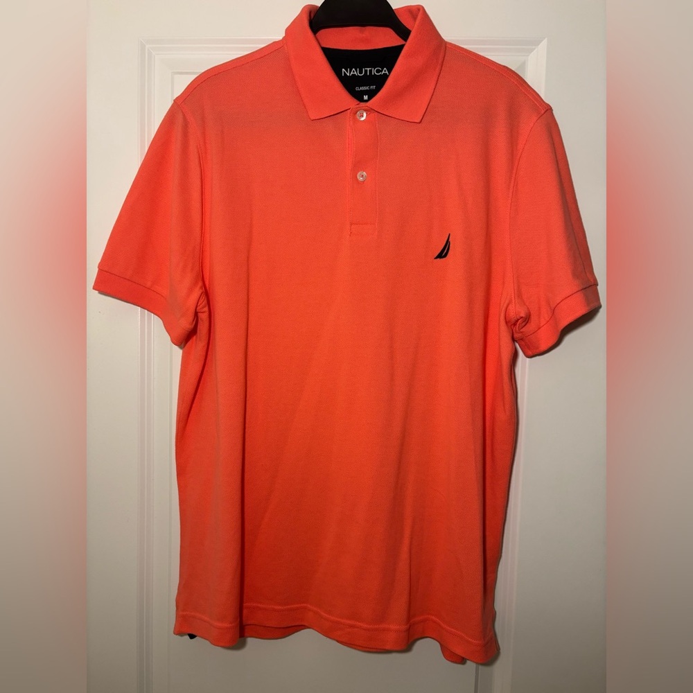 Nautica Men's Bright Orange Polo Shirt
